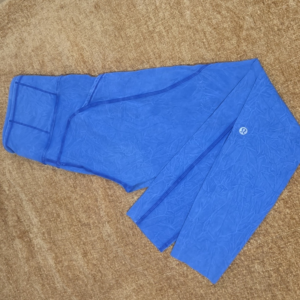 Lululemon Fast and Free Tight II 25" Ice Dye Blue